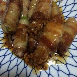 照り焼き味のアスパラ豚巻き。